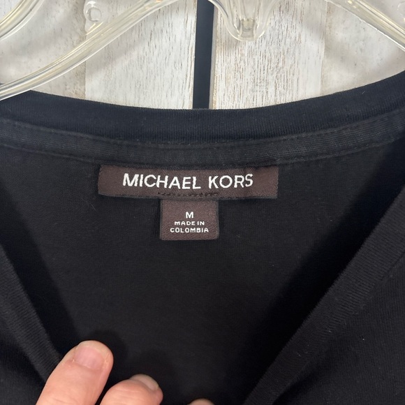 Michael Kors Men's Classic Black Long Sleeve Tee - Picture 3 of 4